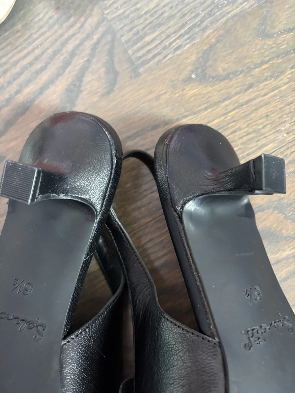 Splendid Black Pointed-Toe Slingback Sandals